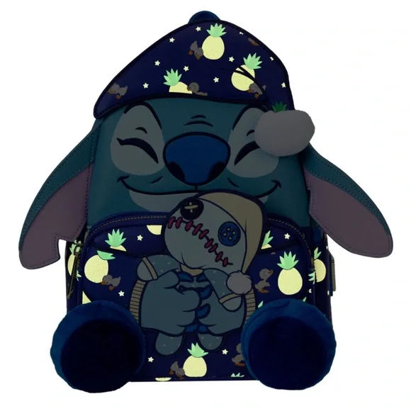 Disney Loungefly SDCC Limited Edition Bedtime Stitch Glow Mini Backpack - Picture 2 of 6